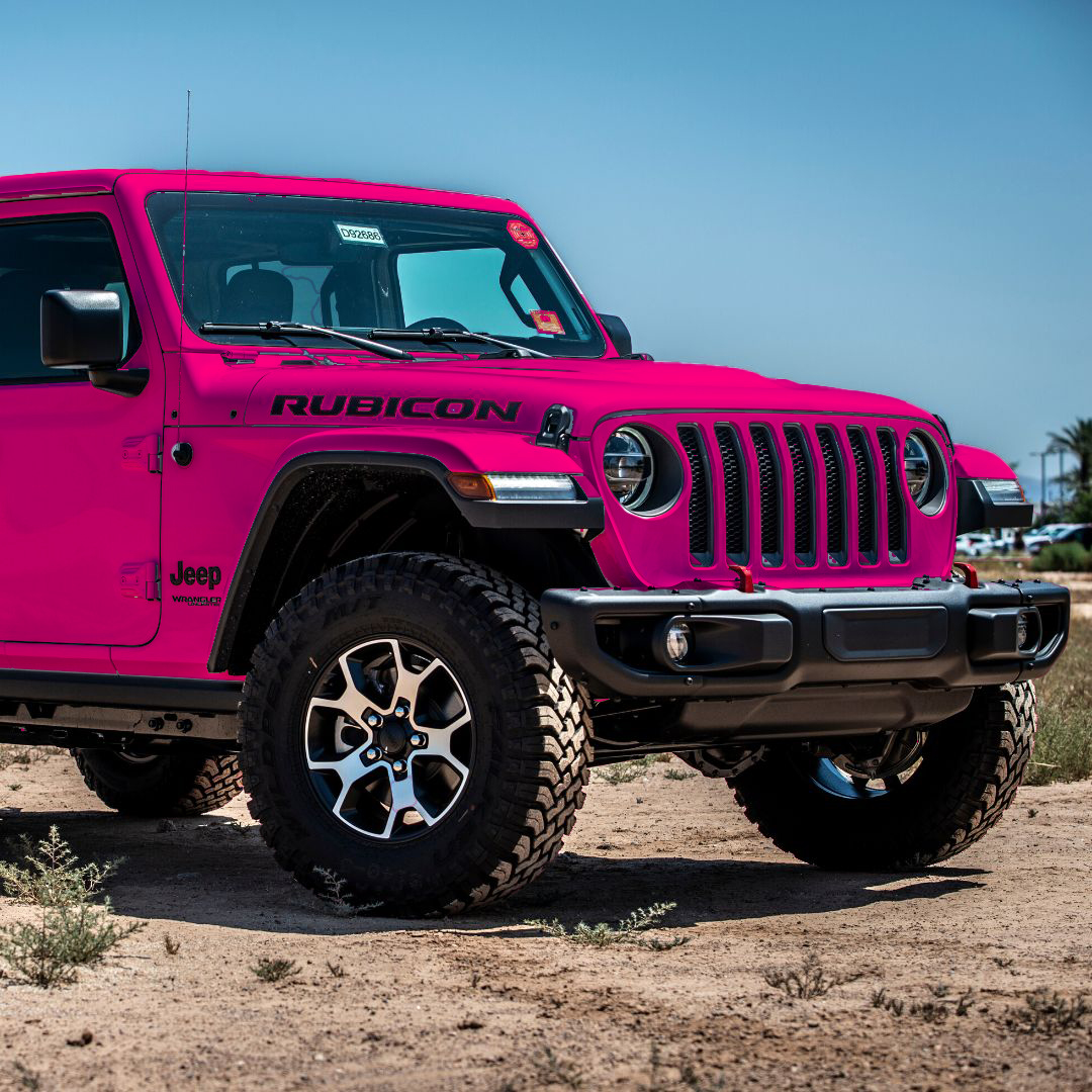 pink jeep