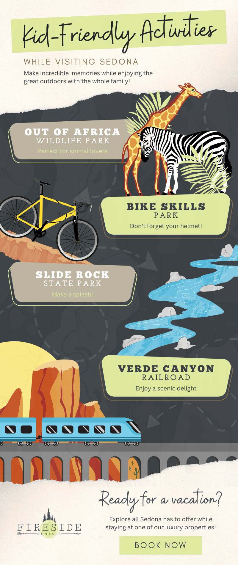 Kid-Friendly Activities While Visiting Sedona Infographic
